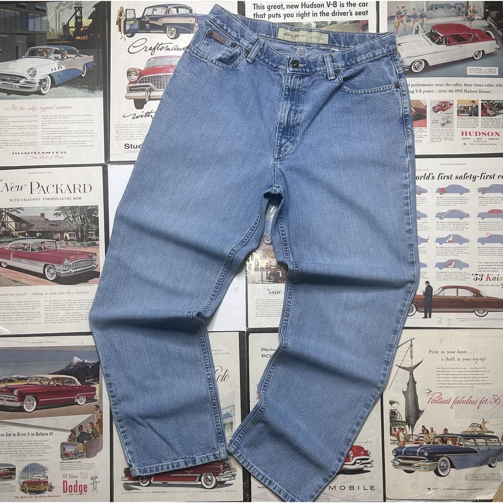 Vintage Eddie Bauer Natural Fit Jeans Men's 30x30 Blue Denim Straight Leg